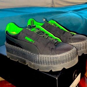 Cleated creeper surf womens/ Puma black -green gecko-black